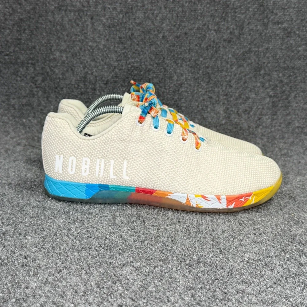 NOBULL Outwork Training Shoes Men's 9.5 Cream Tropical Low Athletic Running